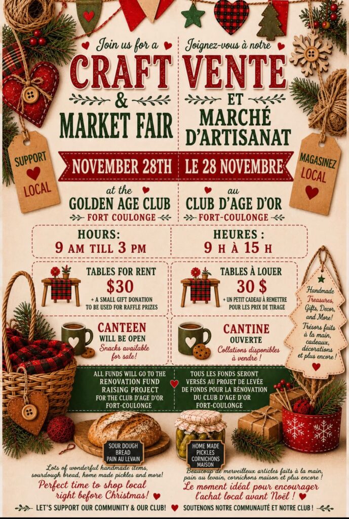 Club D'Âge D'Or Fort-Coulonge Craft & Vendor Sale